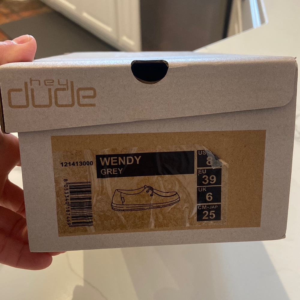 Brand new Hey Dude grey shoes
